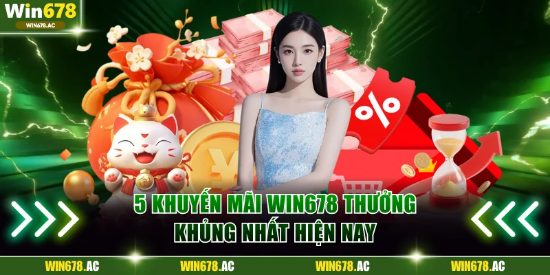 5 khuyến mãi Win678 thưởng khủng nhất hiện nay