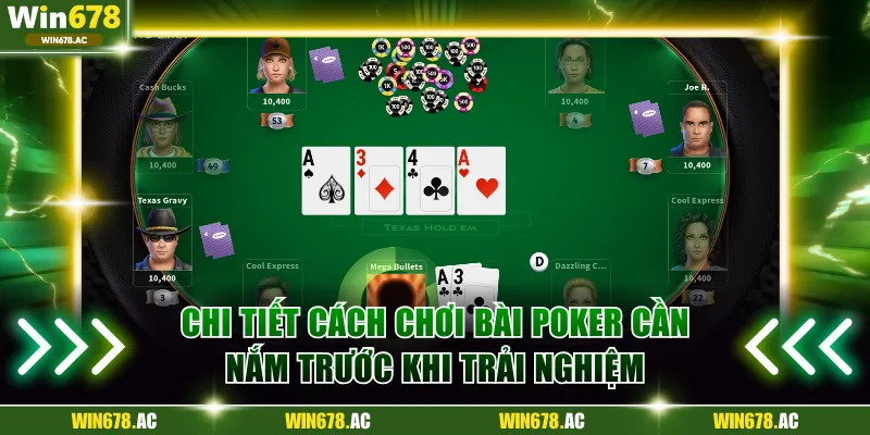 Chi tiết cách chơi bài Poker cần nắm trước khi trải nghiệm