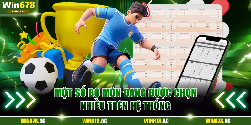 Một số bộ môn đang được chọn nhiều trên hệ thống