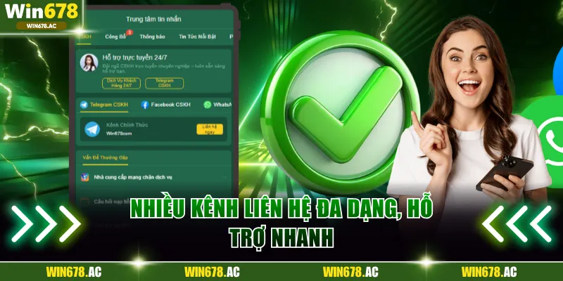 Nhà cái sở hữu hệ thống kênh hỗ trợ đa dạng 