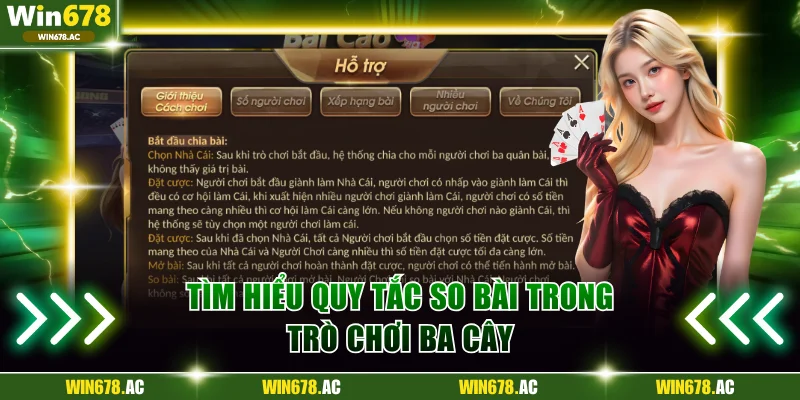 Tìm hiểu quy tắc so bài trong trò chơi ba cây